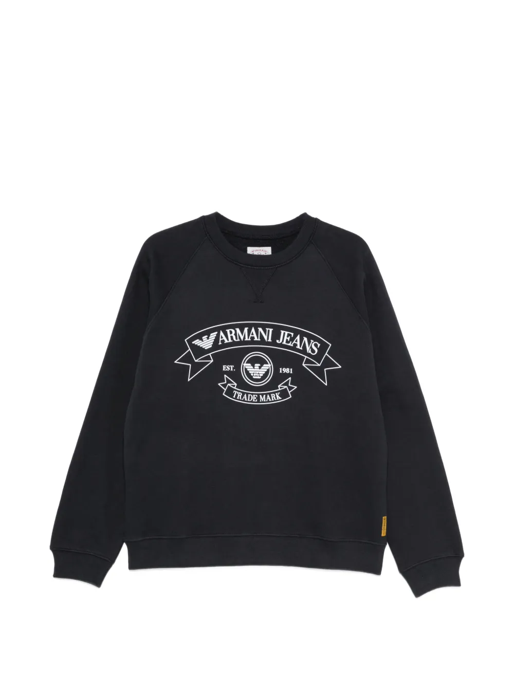 Emporio Armani logo-print raglan-sleeve sweater - Blu