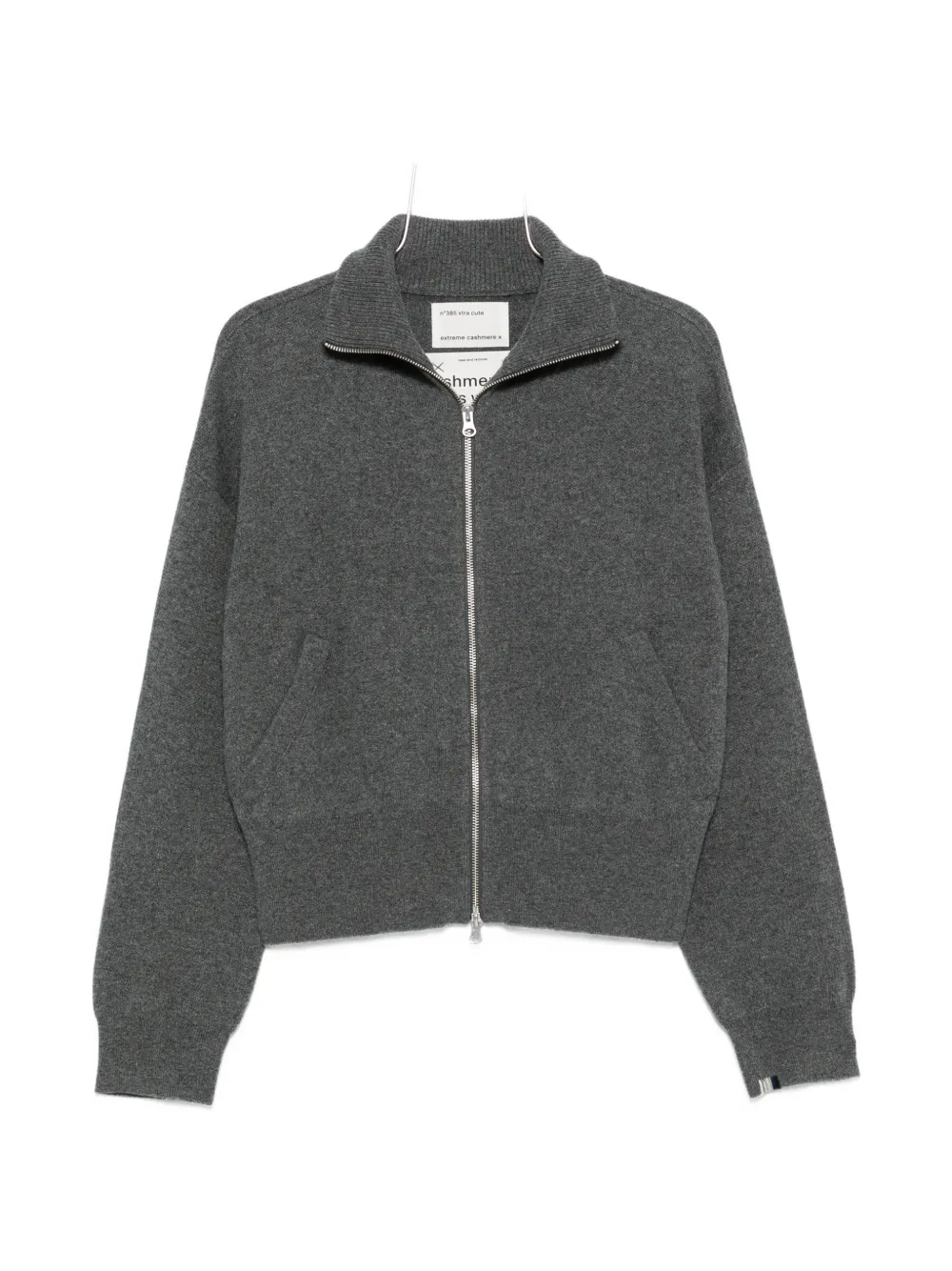 extreme cashmere zip-up knitted sweater - Grigio