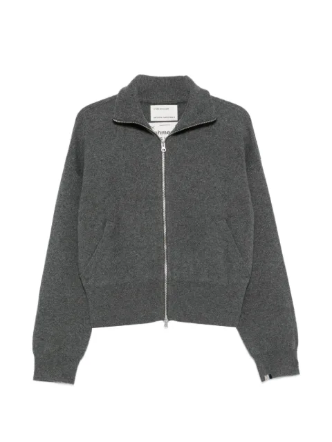 extreme cashmere zip-up knitted sweater