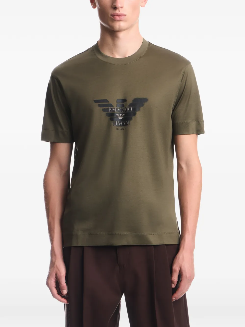 Emporio Armani T-shirt met logoprint Groen