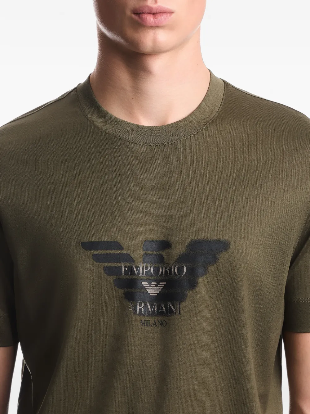 Emporio Armani T-shirt met logoprint Groen