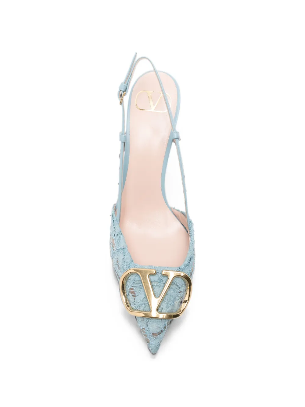 Valentino Garavani lace-detail pumps Blauw