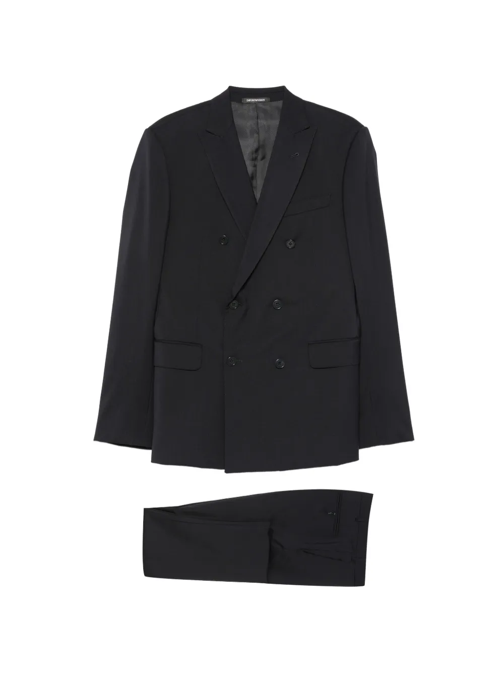 Emporio Armani double-breasted virgin-wool suit - Schwarz
