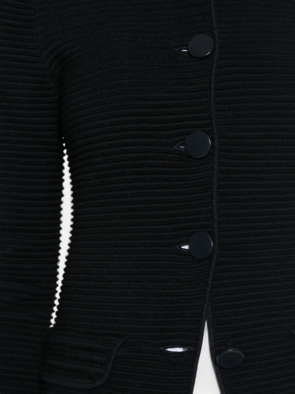Emporio Armani Ribgebreid jack Blauw