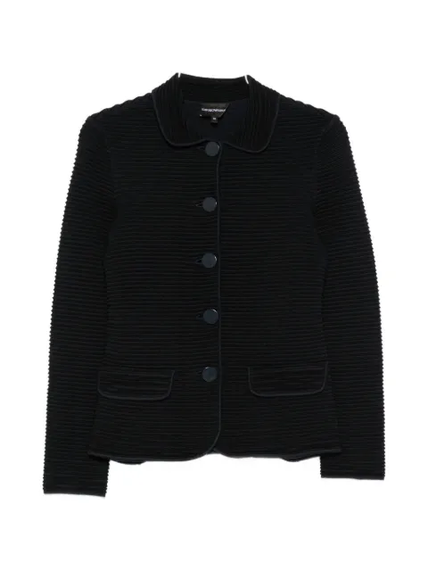 Emporio Armani chamarra tejida de canalé