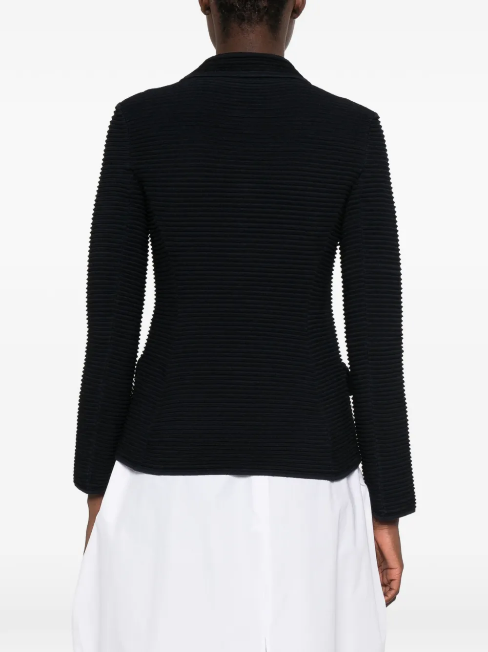 Emporio Armani Ribgebreid jack Blauw