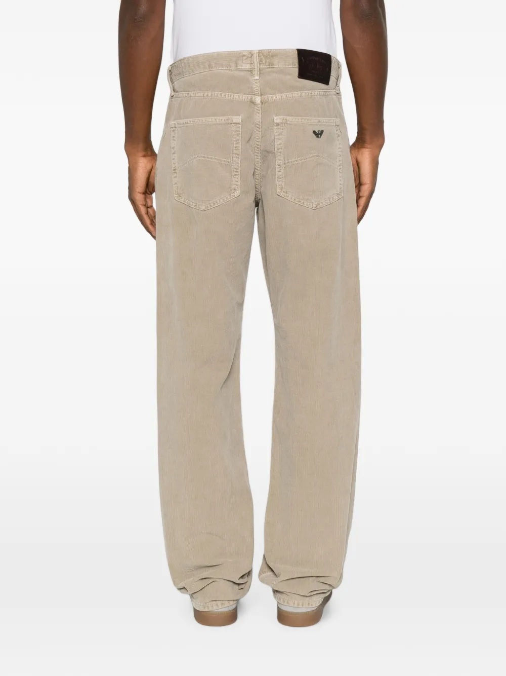 Emporio Armani Ribfluwelen jeans Beige