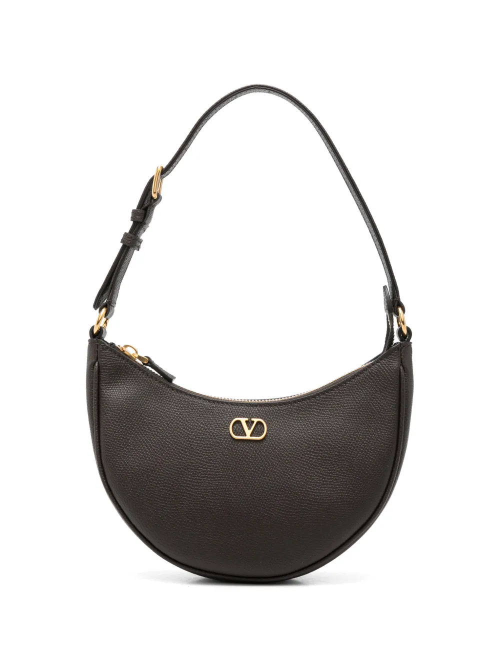 Valentino Garavani leather shoulder bag - Marrone