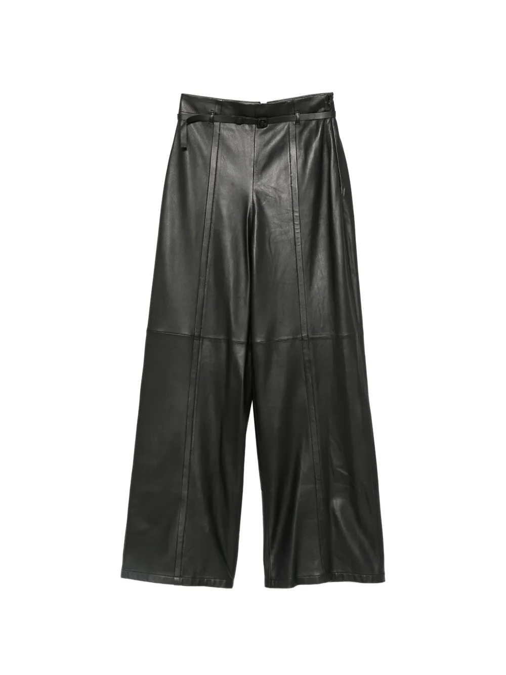 Emporio Armani belted panelled trousers - Nero