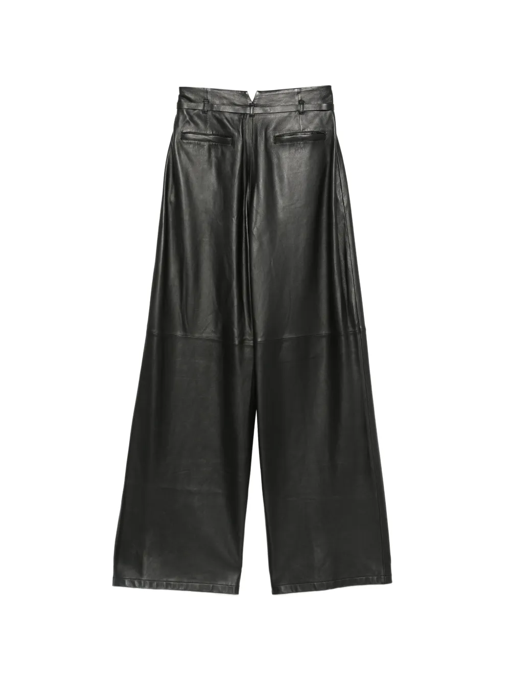 Emporio Armani Broek met ceintuur en vlakken Zwart