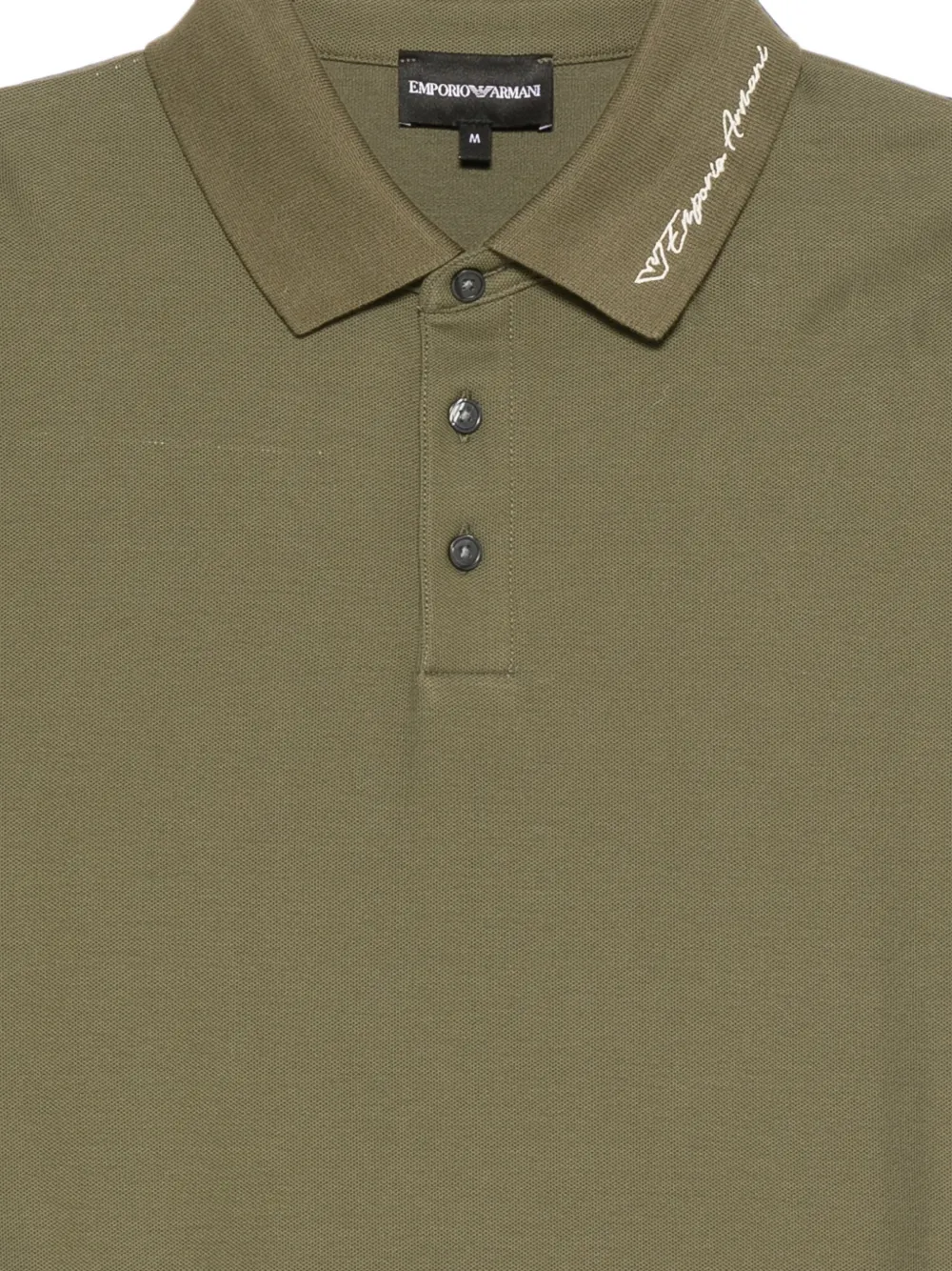 Emporio Armani Piqué poloshirt met geborduurd logo Groen