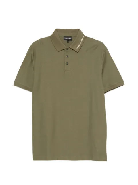 Emporio Armani logo-embroidered piqué polo shirt
