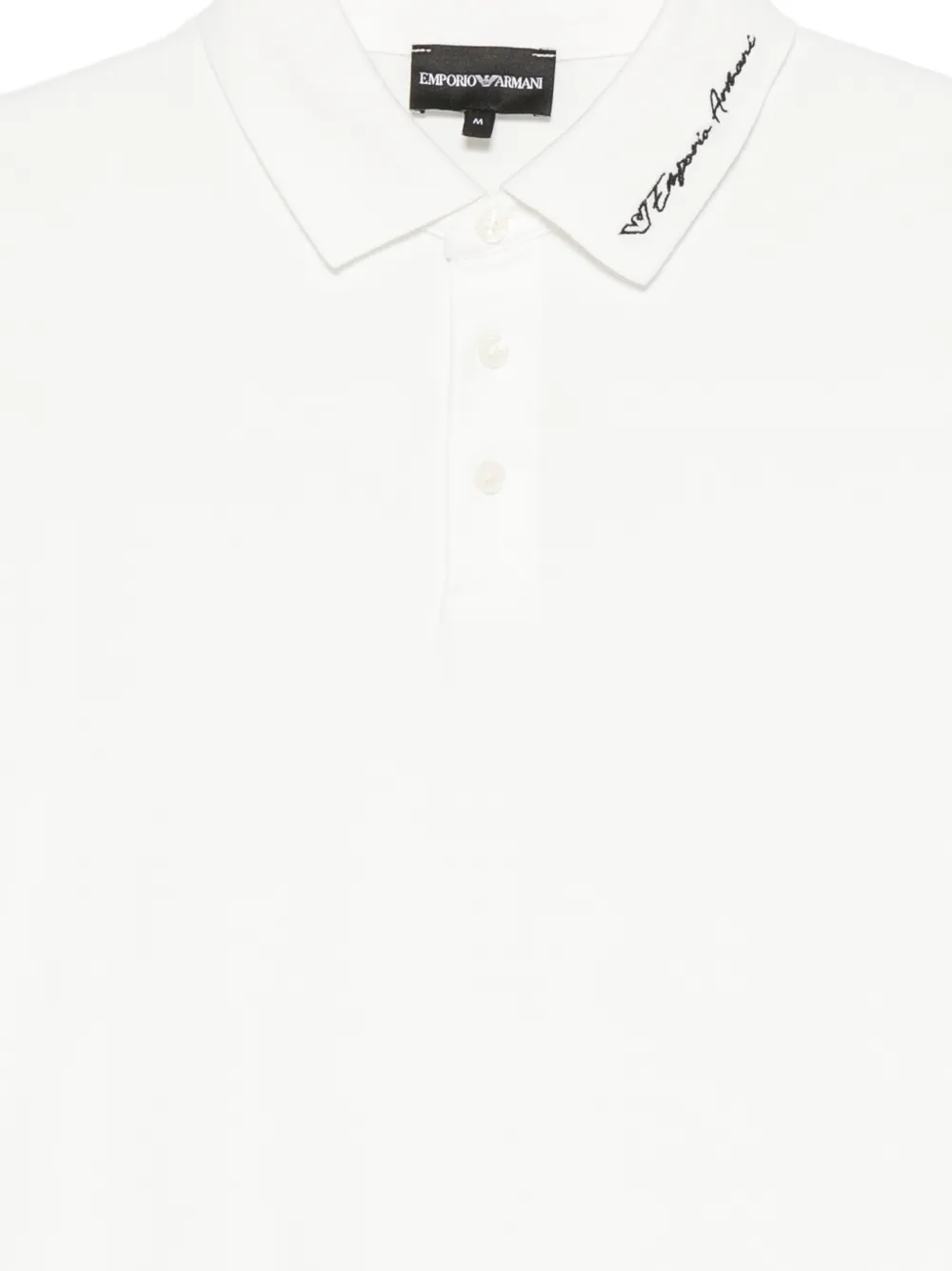 Emporio Armani Poloshirt met geborduurd logo Wit
