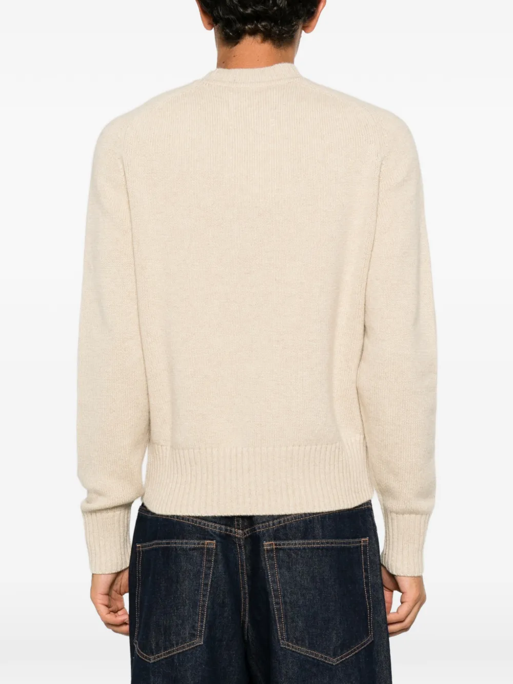 extreme cashmere Nº 123 Bourgeois ribgebreide trui Beige