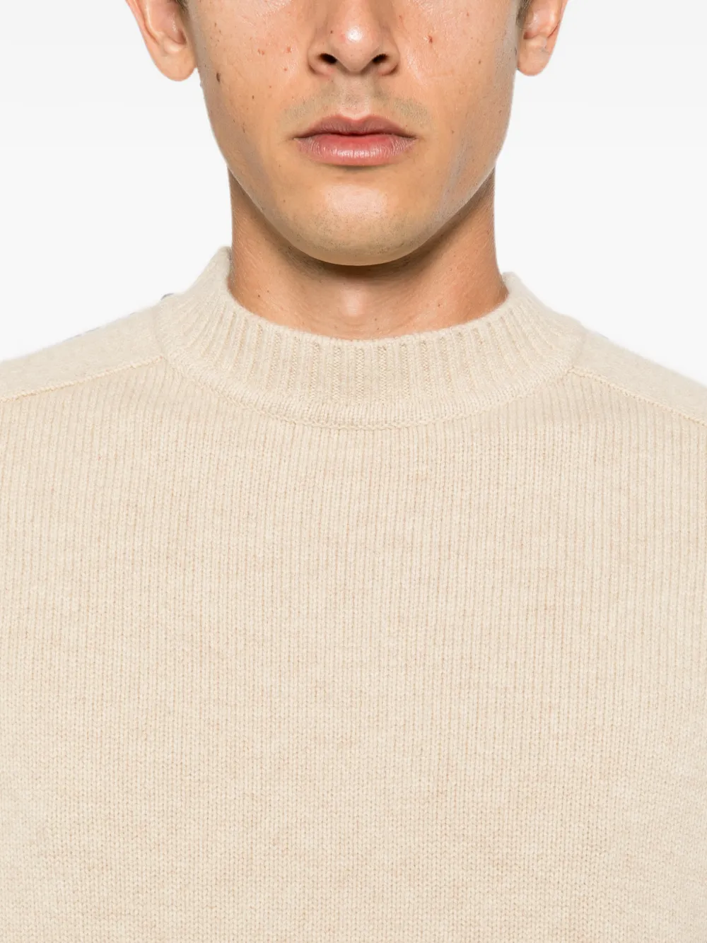 extreme cashmere Nº 123 Bourgeois ribgebreide trui Beige