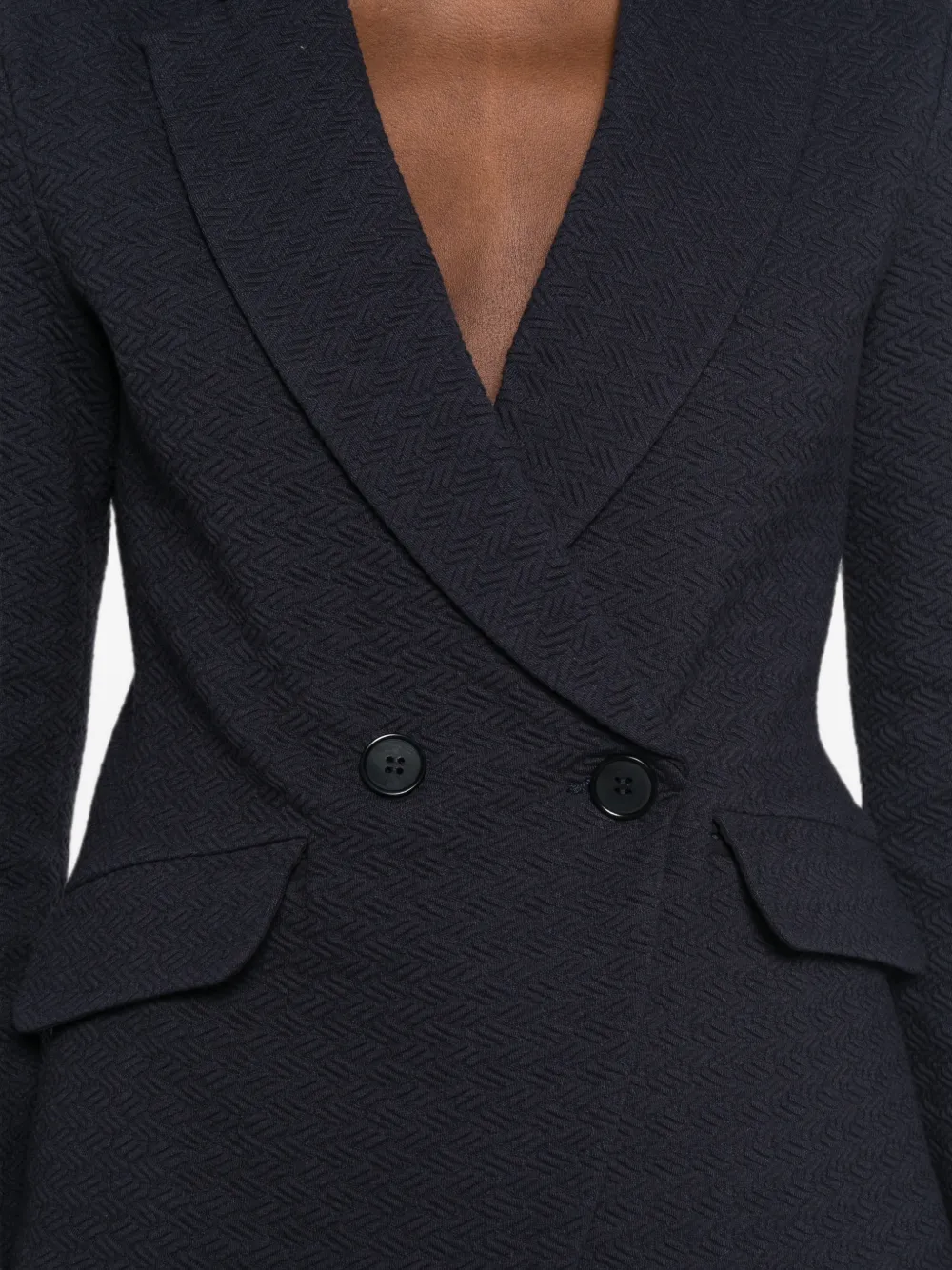 Emporio Armani Jack met dubbele rij knopen Blauw