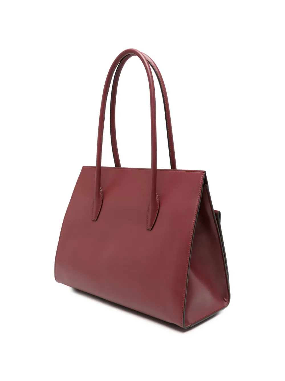 Furla Leren shopper met gespdetail en draaislot Rood