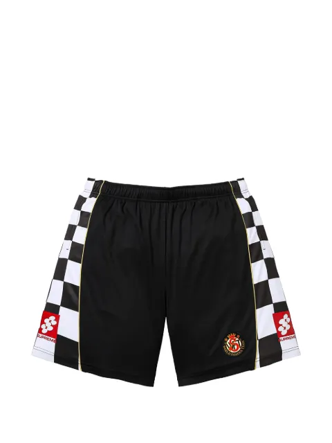 Supreme checkerboard-print soccer shorts