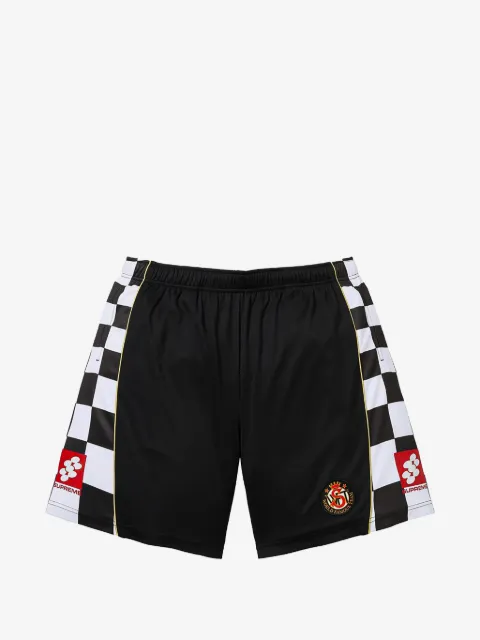 Supreme checkerboard-print soccer shorts