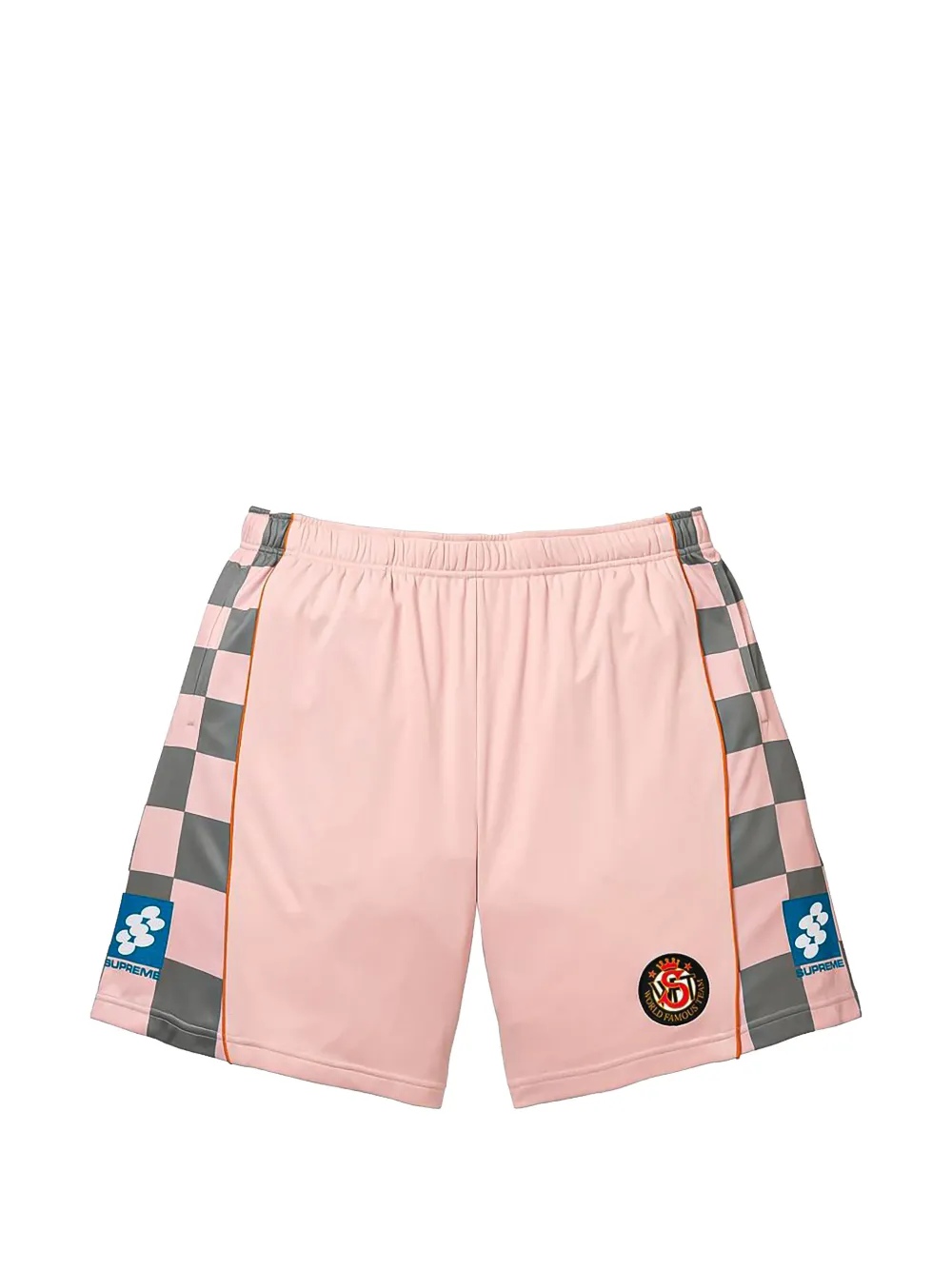 Supreme checkerboard-panel shorts - Rosa