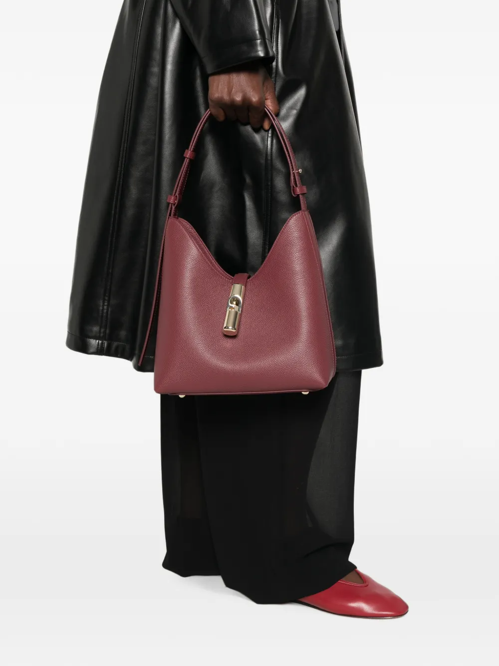 Furla Goccia leren shopper Rood