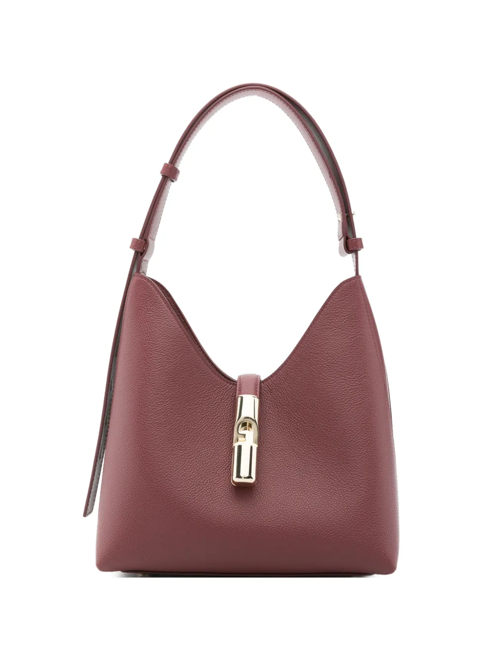 Furla grained-leather turn-lock tote bag - Rosso