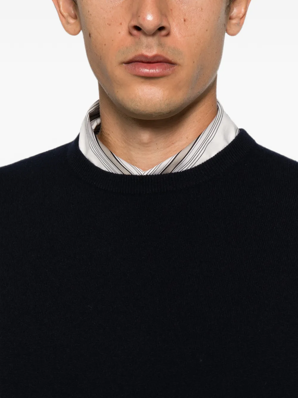 extreme cashmere Paolo trui met ronde hals en lange mouwen Blauw