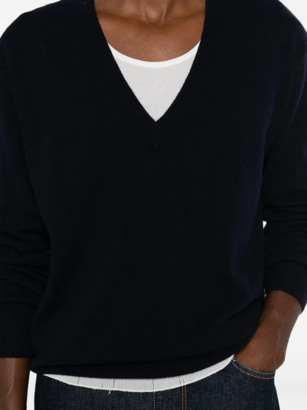 extreme cashmere Trui met V-hals Blauw