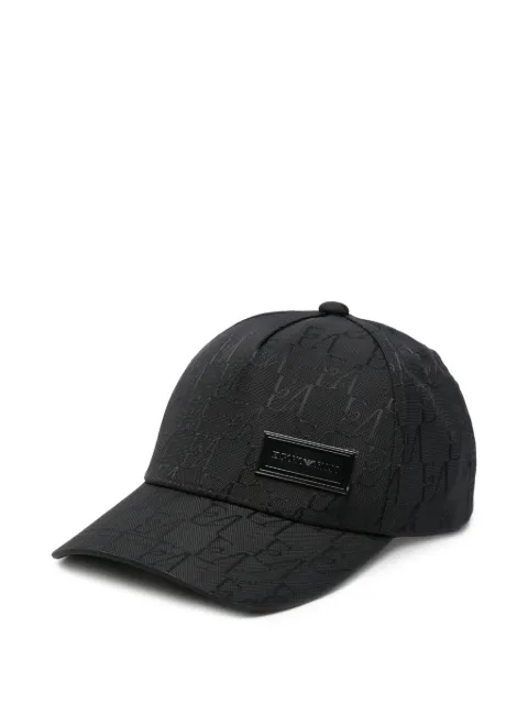 Emporio Armani monogram-jacquard touch-strap baseball cap