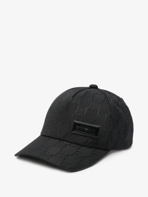 Emporio Armani monogram-jacquard touch-strap baseball cap