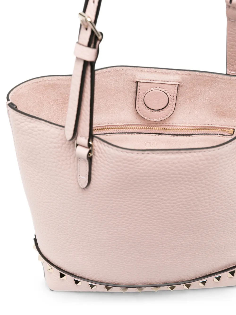 Valentino Garavani Rockstud shopper van bewerkt leer Roze