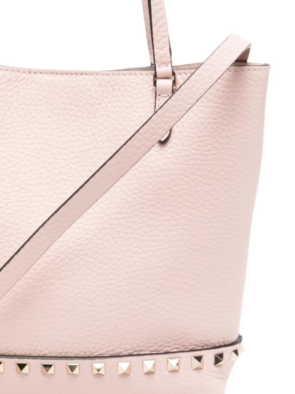 Valentino Garavani Rockstud shopper van bewerkt leer Roze