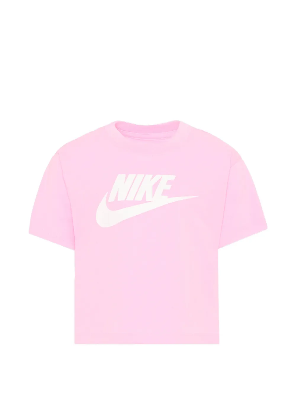 Nike Kids logo-print short-sleeve T-shirt - Rosa