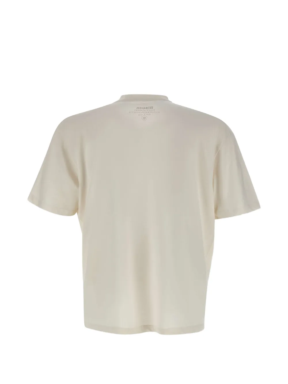 Blauer logo-shield crew-neck T-shirt Beige