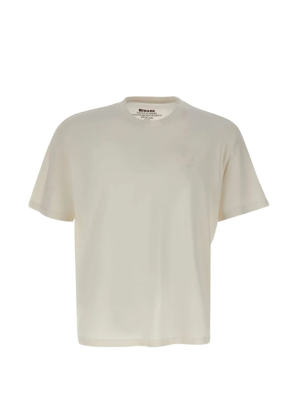 Blauer logo-shield crew-neck T-shirt - Tons neutres Blauer logo-shield crew-neck T-shirt - Tons neutres