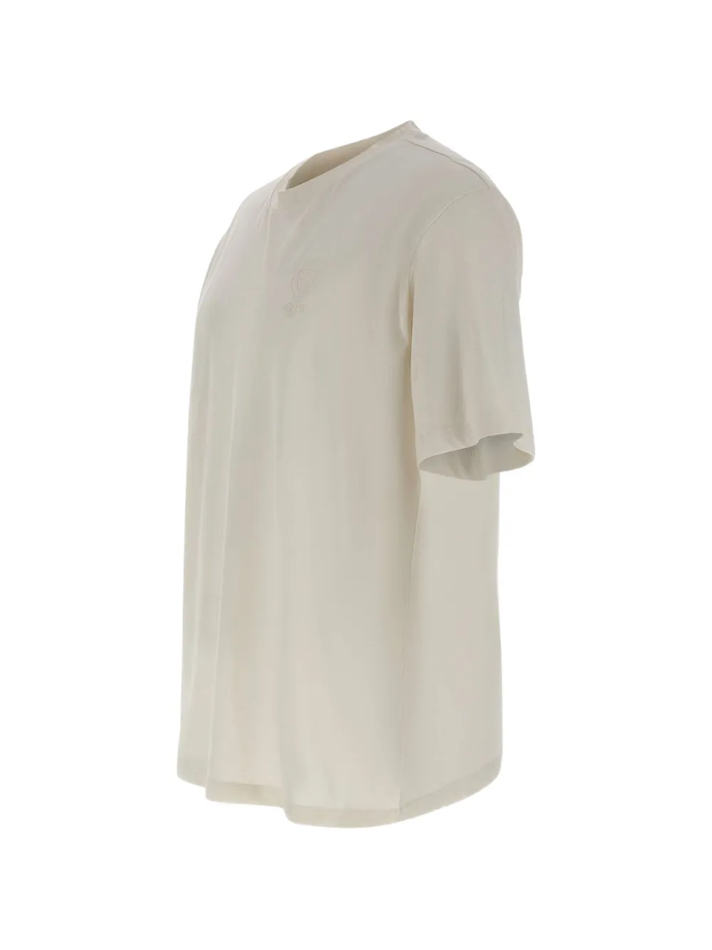 Blauer logo-shield crew-neck T-shirt Beige