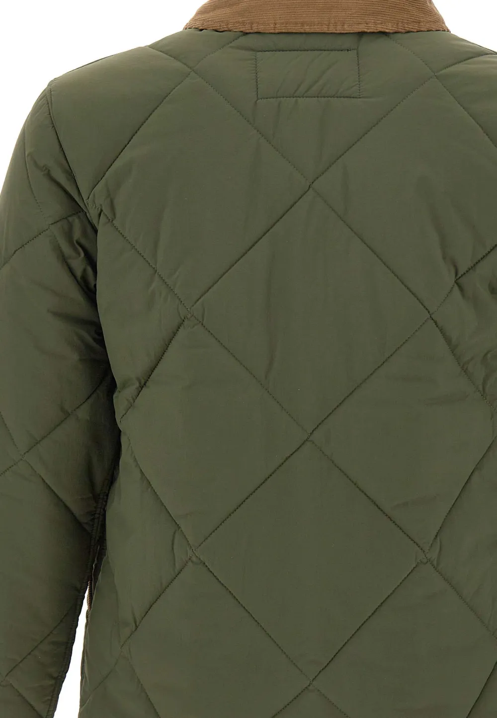 Barbour Kort Liddlesdale diamantvormig gewatteerd jack Groen