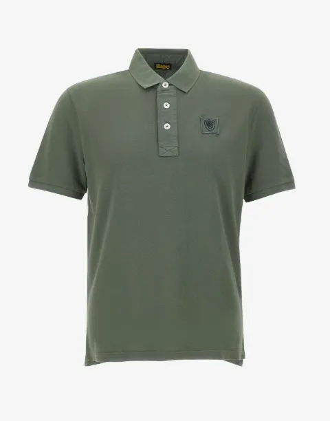 Blauer Albano logo-patch polo shirt