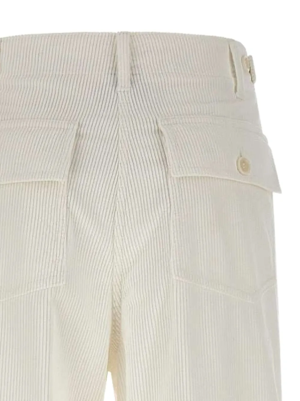 ASPESI Ribfluwelen broek Wit