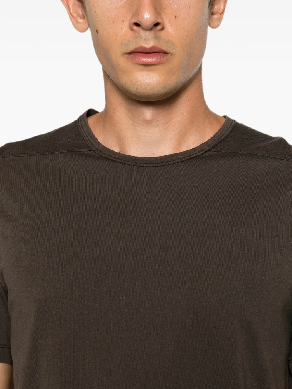 Rick Owens DRKSHDW T-shirt met korte mouwen en naaddetail Bruin