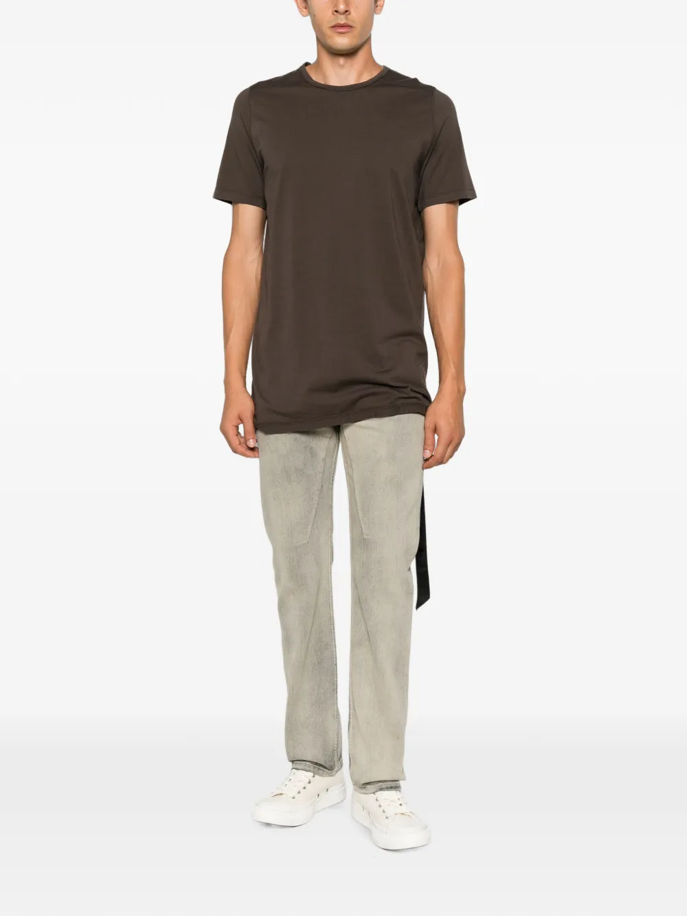 Rick Owens DRKSHDW T-shirt met korte mouwen en naaddetail Bruin