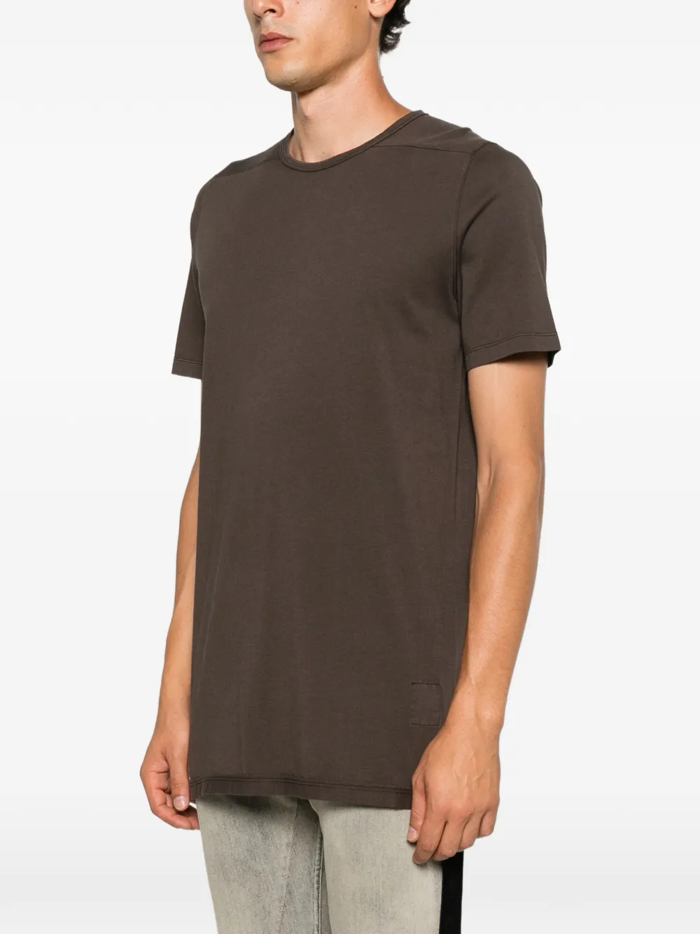 Rick Owens DRKSHDW T-shirt met korte mouwen en naaddetail Bruin