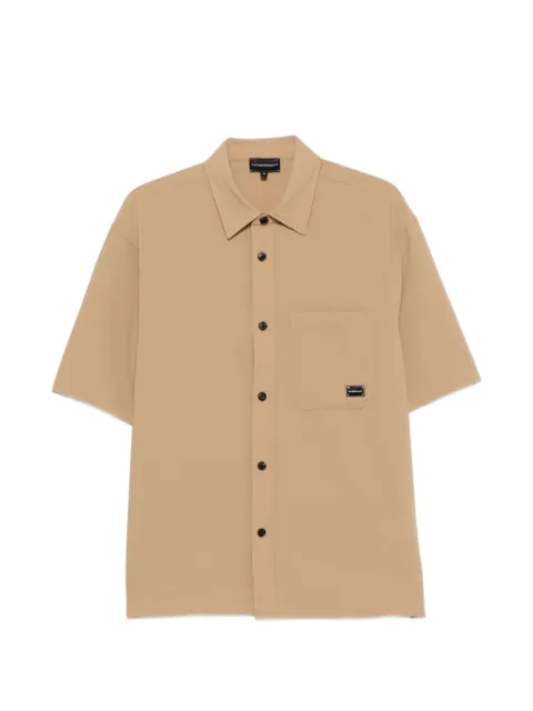 Emporio Armani camisa manga corta con placa del logo
