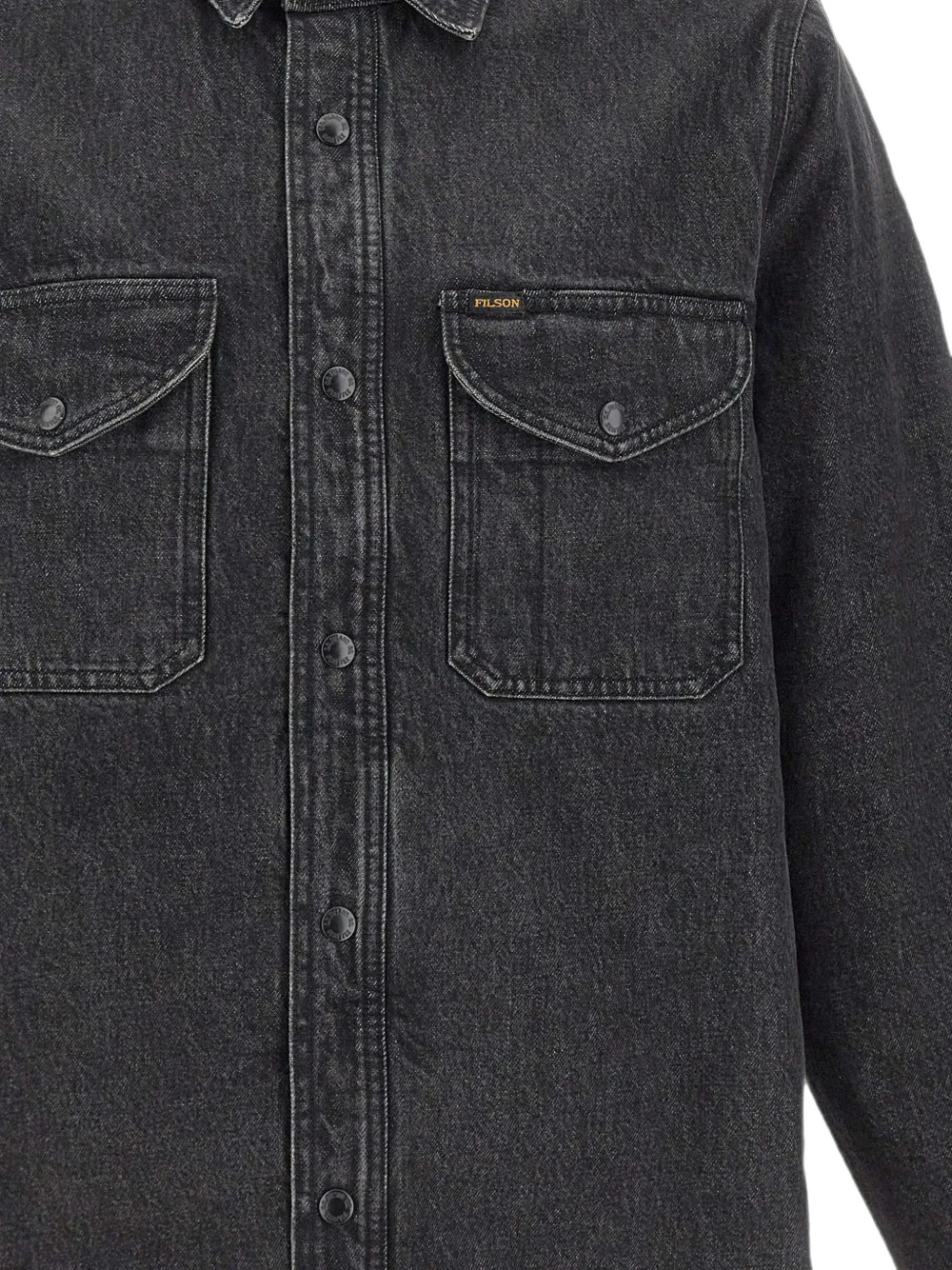 Filson Denim jack met fleece voering Zwart