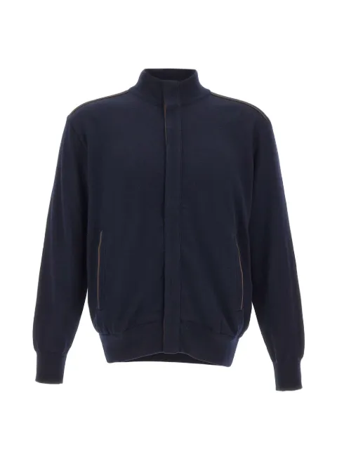 Paul & Shark logo-embroidered wool cardigan