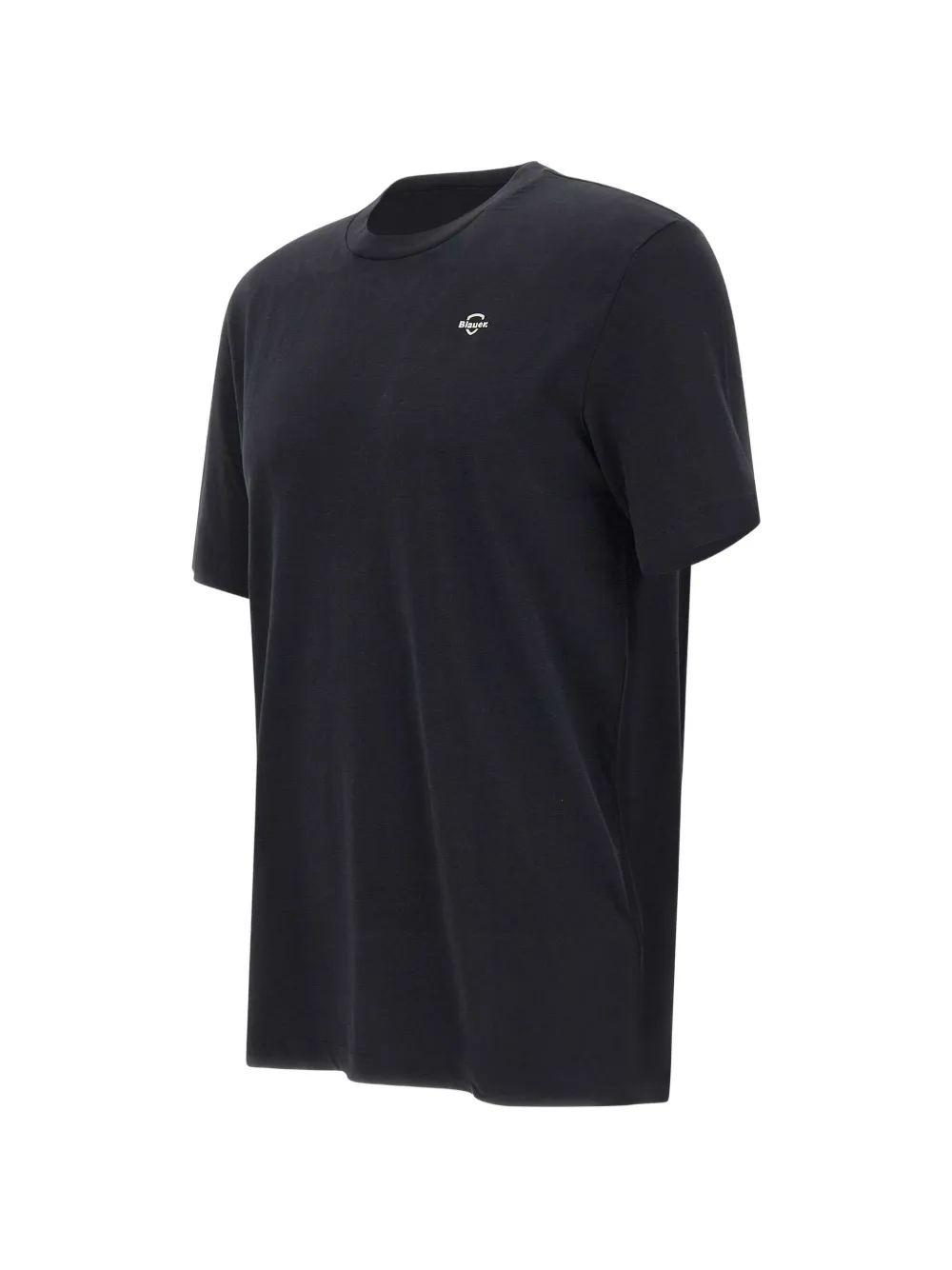 Blauer logo-print T-shirt Zwart