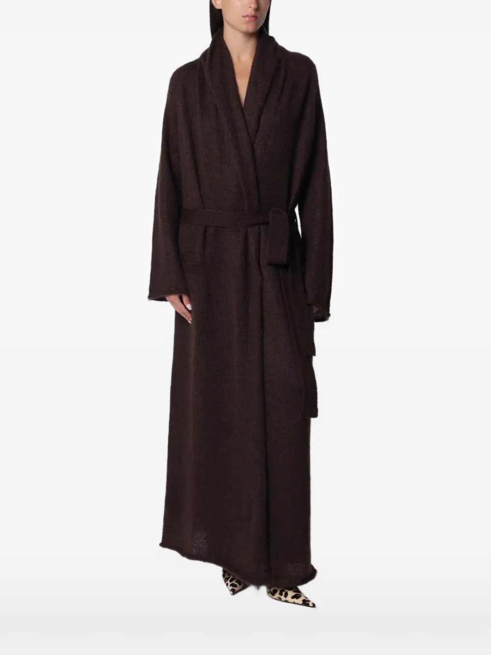 THE ANDAMANE Vika belted knitted coat