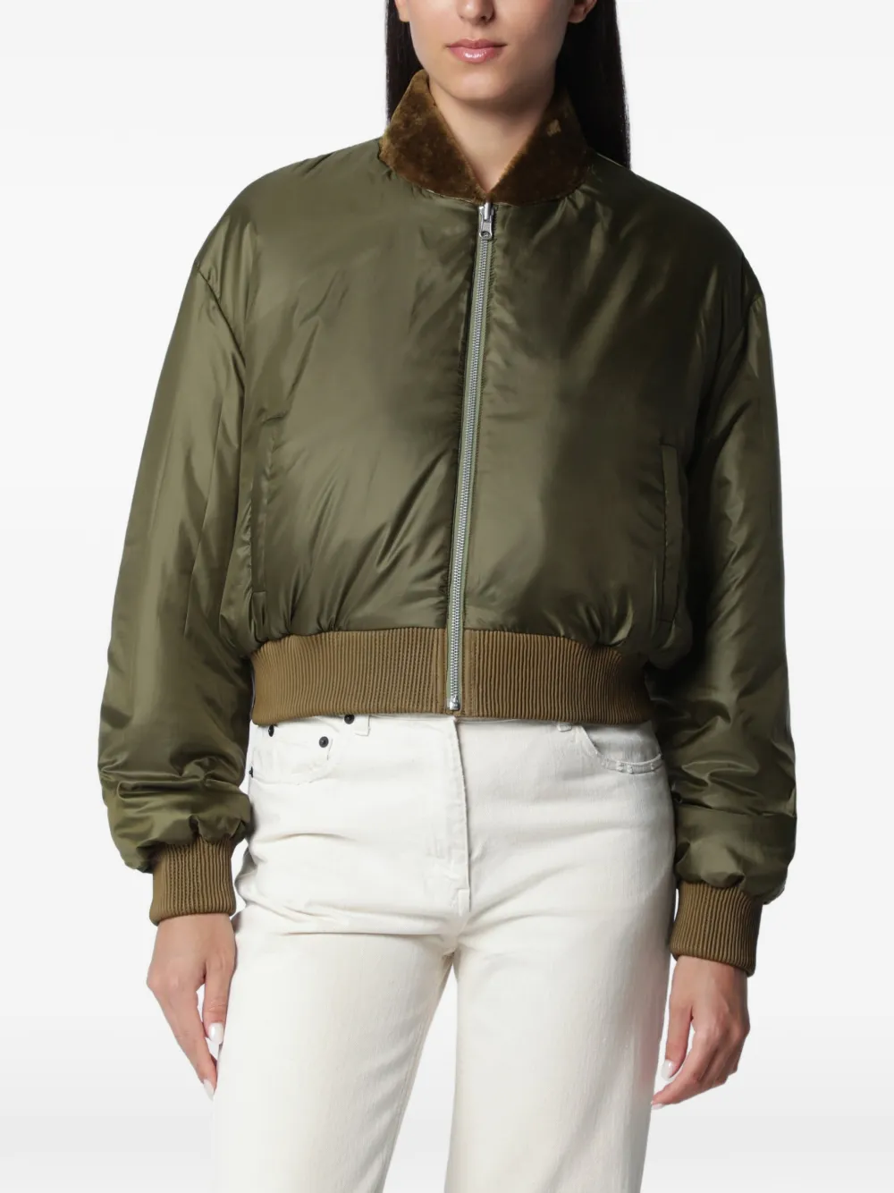 Arma Azra Reversible Bomber Jacket In Animal Print