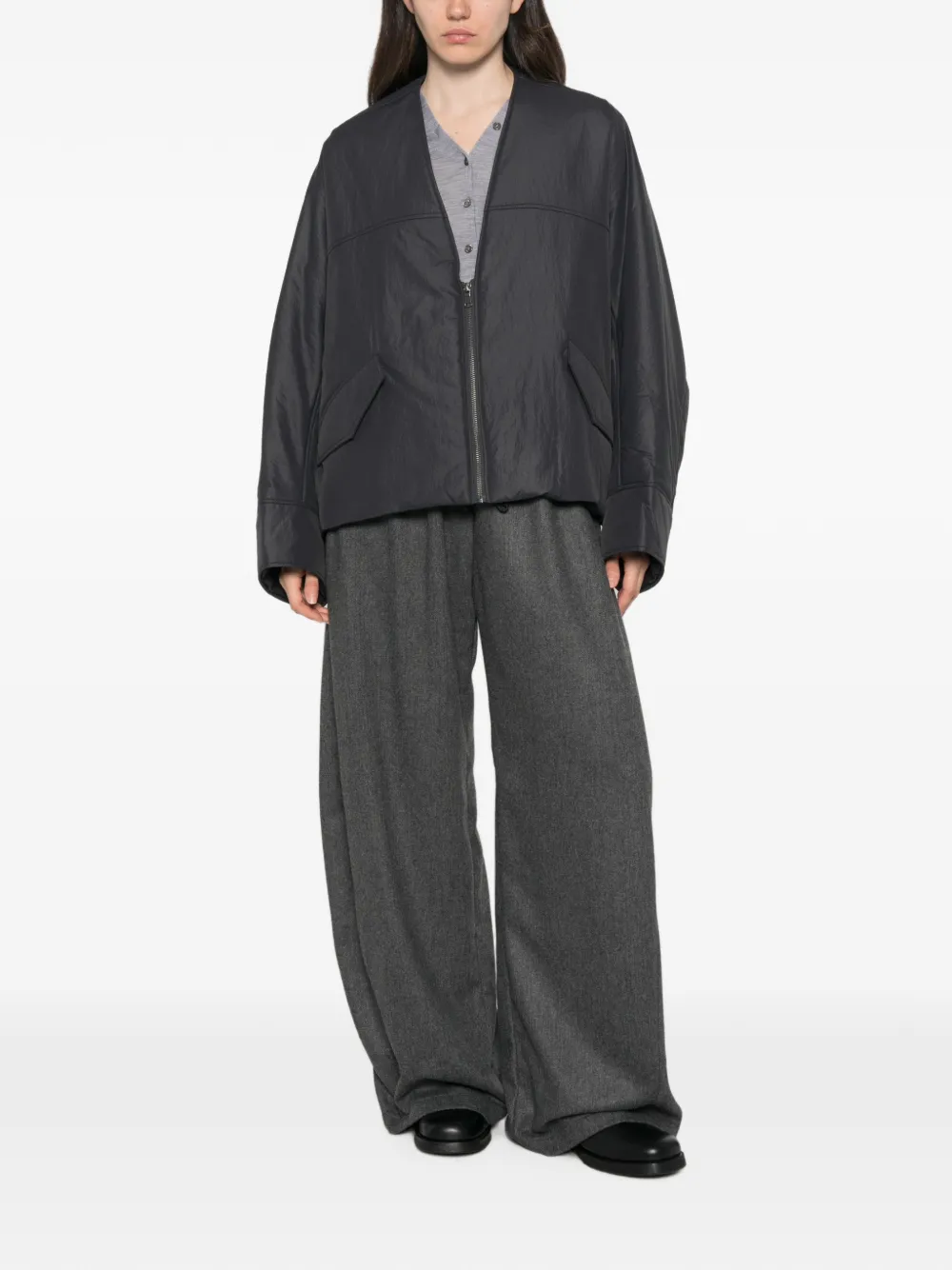 THELATEST Elastische broek Grijs