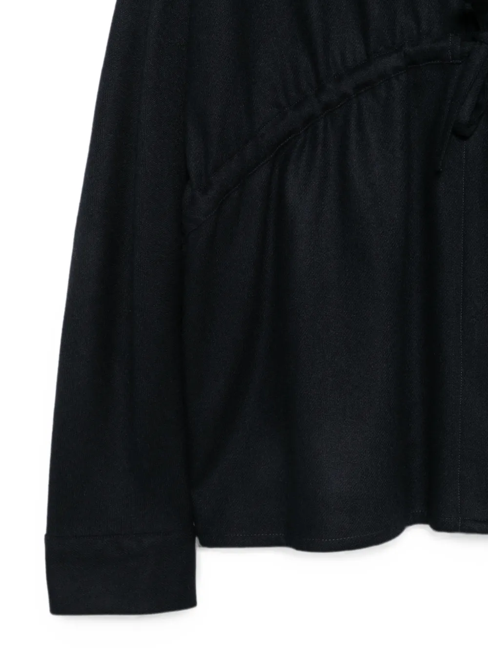 THELATEST Blouse met trekkoordtaille Blauw